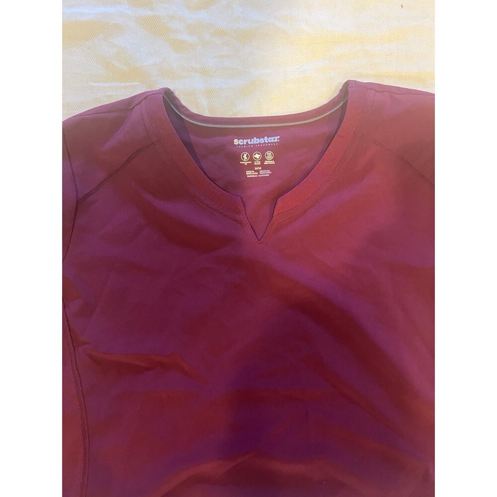 Scrubstar Ultimate Burgundy Scrub Top Size Medium